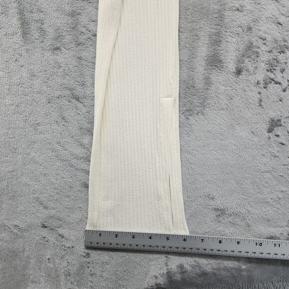 REVOLVE Weekend Stories Allister Rib Pant Womens L Cream Pull On Split Hems Luxe - Picture 11 of 12